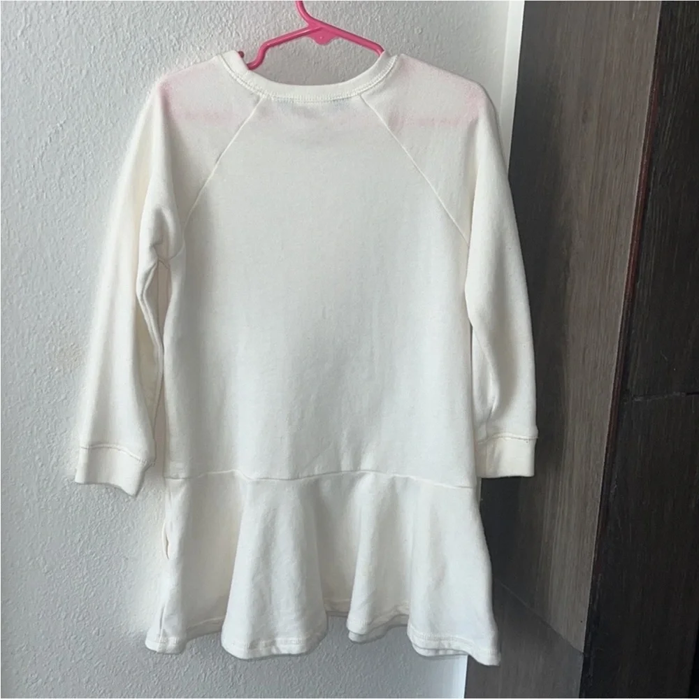 Authentic Ralph Lauren Polo designer Bear Cotton Fleece Dress sz 4 girls